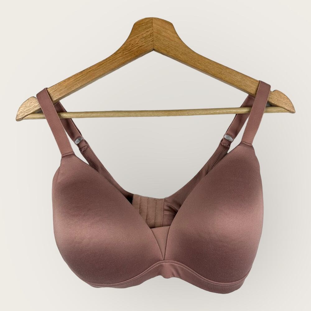 Auden Womens size 38DD Lightly Lined Wire Free Bra Dusty Rose